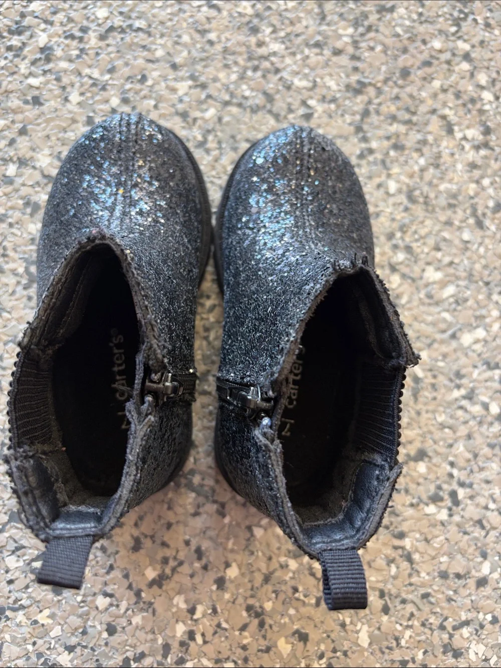 Carter's Black Glitter Chelsea Boots for Kids